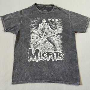 Misfits Junji Ito Graphic T Shirt Mens Large Black Wash Band Tee Hot Topic